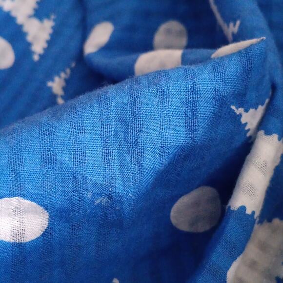 Xirena Fae Cotton Dress Blue Curls L with Pockets - Picture 7 of 8